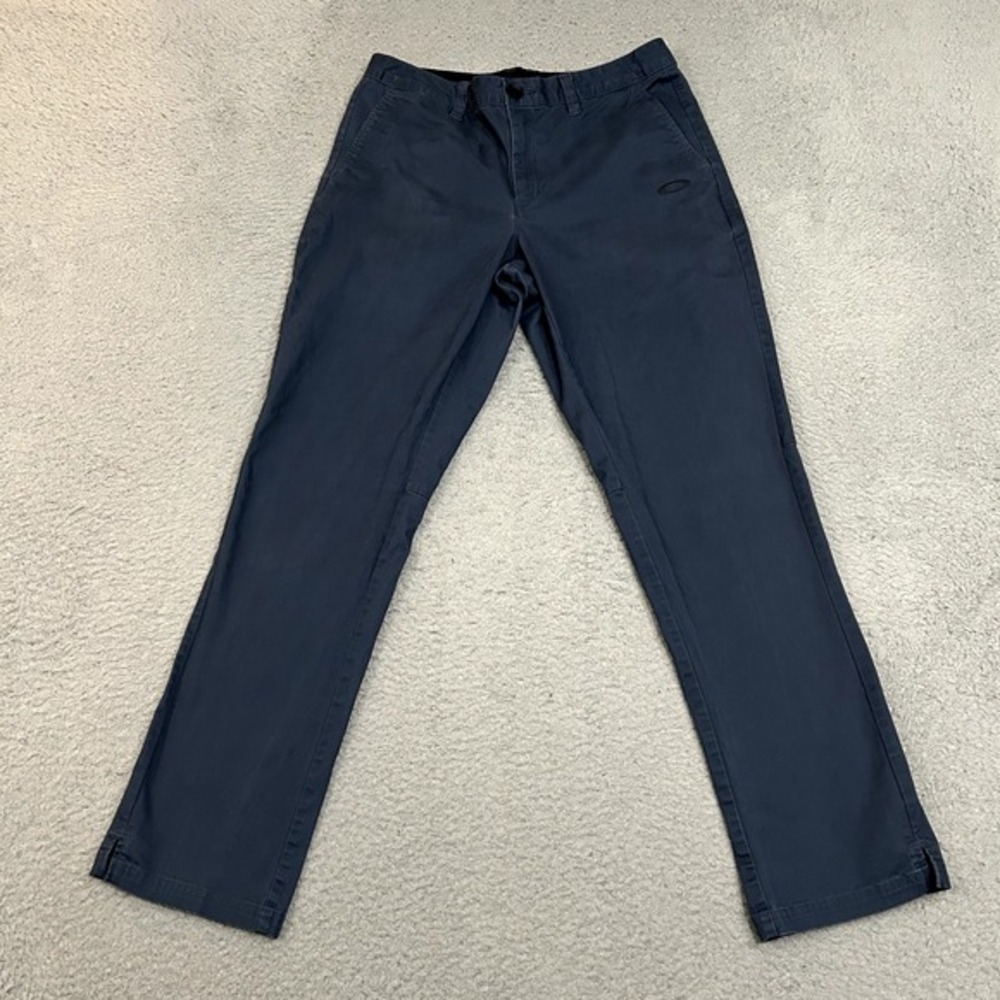 Oakley Pants Mens 30x30 Blue Chino Cotton Stretch Golf Pockets Adult
